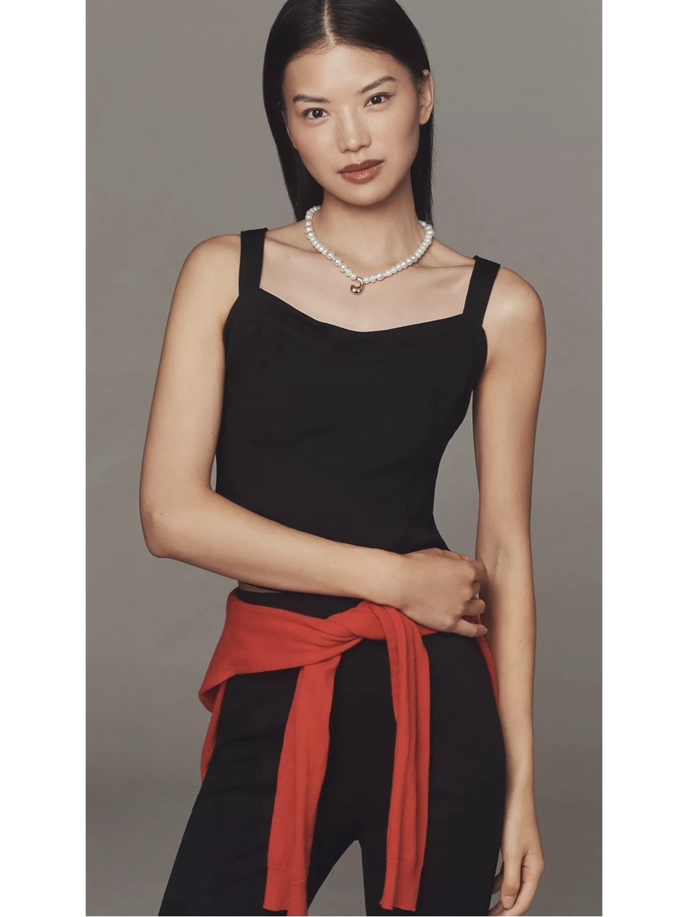 NWT Anthropologie Maeve Square-Neck Structured Tank Top - Size XL